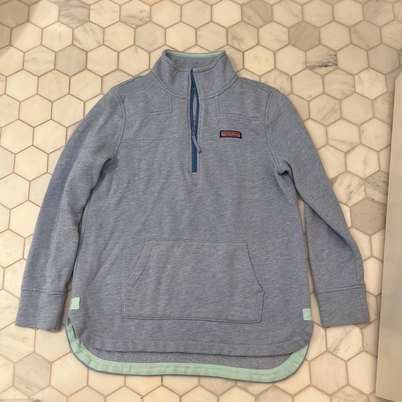 vineyard vines blue pullover jacket - Picture 1 of 3
